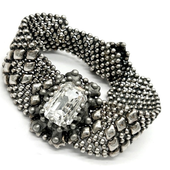 Sergio Gutierrez Swarovski Crystal Liquid Metal Bracelet - Picture 5 of 8